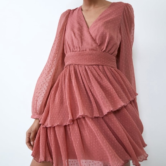 Zara | Dresses | Zara Ruffled Dotted Mesh Dress | Poshmark Zara | Dresses | Zara Ruffled Dotted Mesh Dress | Poshmark